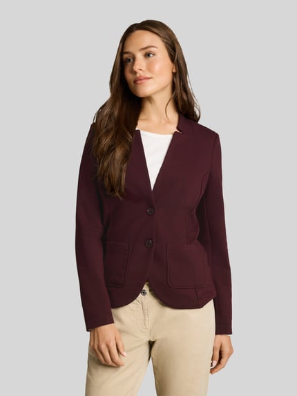 Tom Tailor Regular Fit Blazer mit aufgesetzten Taschen Bordeaux 4