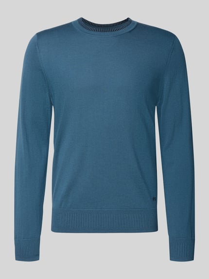 Paul Smith Regular Fit Strickpullover aus reiner Wolle Blau 2