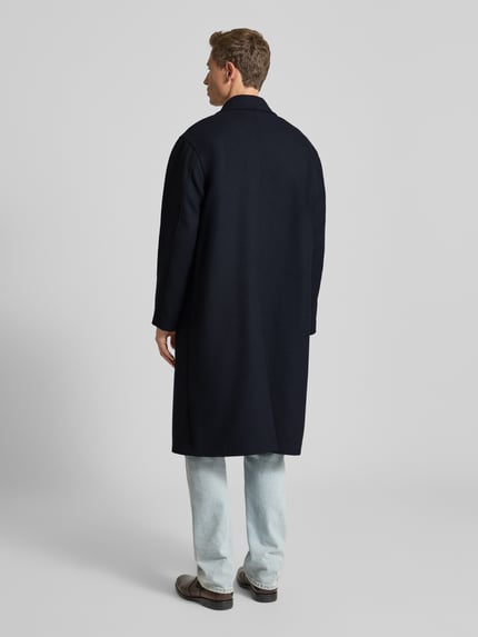 Selected Relaxed fit lange jas van wolmix, model 'SIMON' Donkerblauw - 5