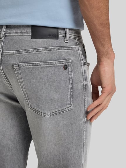 BOSS Orange Regular Fit Jeans aus Baumwoll-Mix Modell "REMAINE" Hellgrau 3