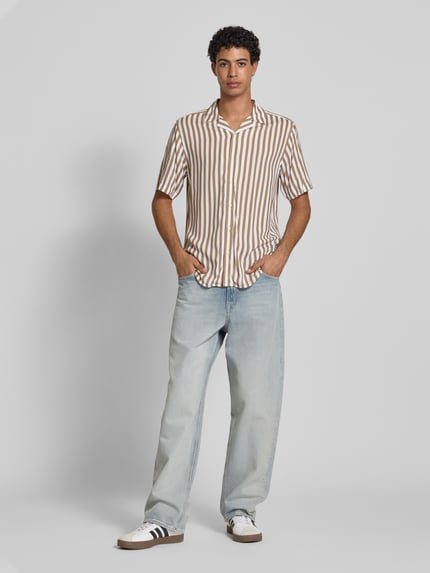 ONLY & SONS Koszula casualowa o kroju regular fit z rękawem o dł. 1/2 model ‘WAYNE’ Beżowy 1