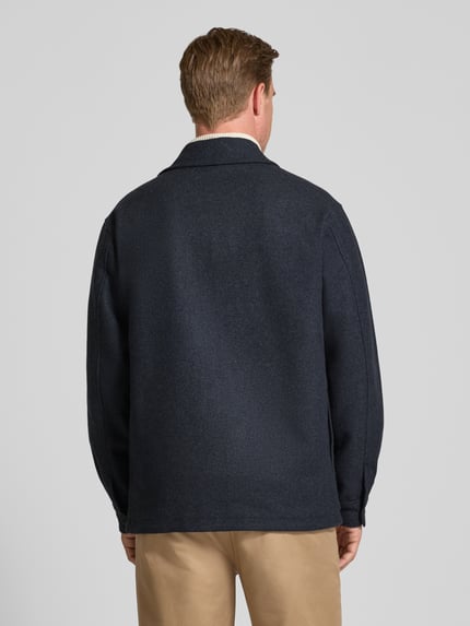 Forét Overshirt van wolmix met platte kraag en knoopsluiting Donkergrijs - 5