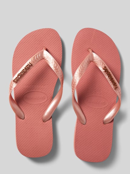 Productfoto, Flip Flops met logodetail van Havaianas, afgeronde pasvorm, open hiel, teenslippers, hakhoogte maat 39/40: 1 cm, dames