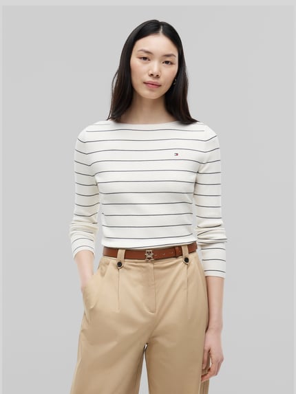 Tommy Hilfiger regular fit pullover van katoenmix Wit - 4