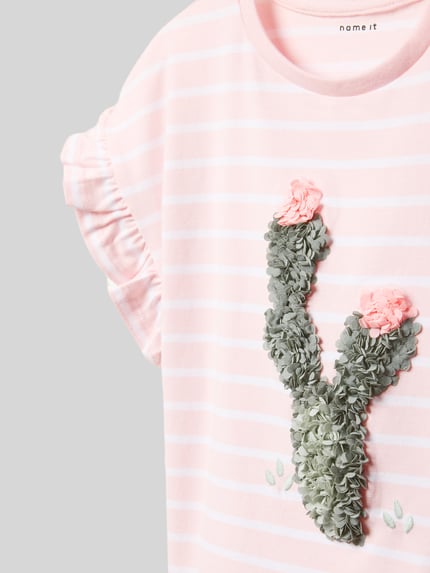 NAME IT T-Shirt mit Rundhalsausschnitt Modell 'JADEY' Rosa 2