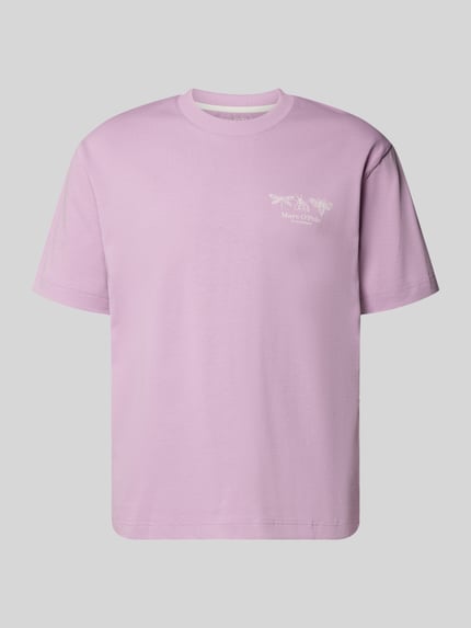 Marc O'Polo Relaxed Fit T-Shirt aus reiner Baumwolle Flieder 2