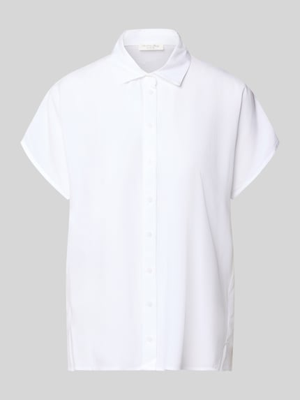 Produktfoto, Regular Fit Bluse aus Viskose von Christian Berg Woman, wit, overhemdkraag, knoopsluiting, gladde stof, dames