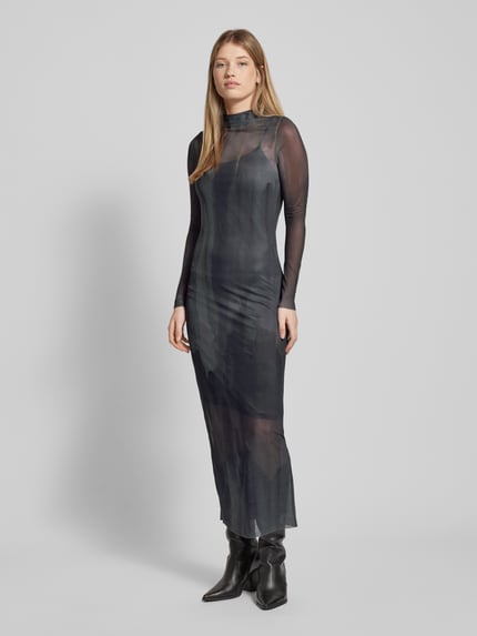 Alessa&Anna Winter X P&C* Maxikleid aus Mesh Anthrazit 1