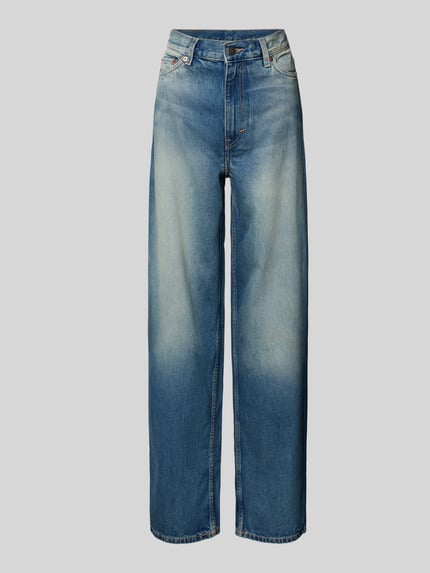 Weekday Jeansy o luźnym kroju z 5 kieszeniami model ‘Rail’ Jeansowy niebieski 2