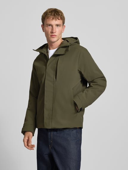JACK & JONES Kurtka z zakrytym zamkiem błyskawicznym model 'KEEN' Ciemnozielony 4
