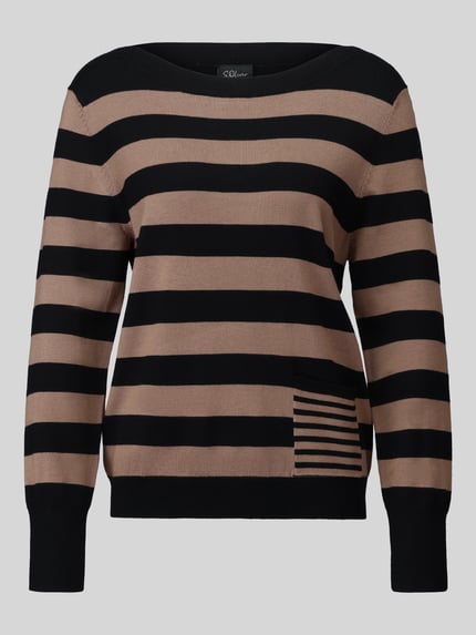 s.Oliver BLACK LABEL sweter o kroju regular fit z mieszanki wiskozy Beżowy melanż 2