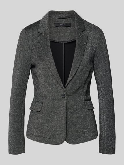 VERO MODA Żakiet krótki o kroju regular fit z dodatkiem bawełny model ‘JULIA’ Czarny 2