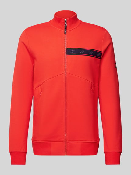 JOY Sweatjacke mit Label-Detail Modell 'G-Style' Rot 2
