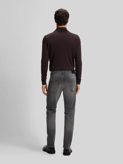 BOSS Orange Slim Fit Jeans mit Label-Detail Modell 'DELAWARE BO' Mittelgrau 5