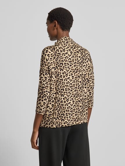 Christian Berg Woman 3/4-shirt met opstaande kraag Zand - 5