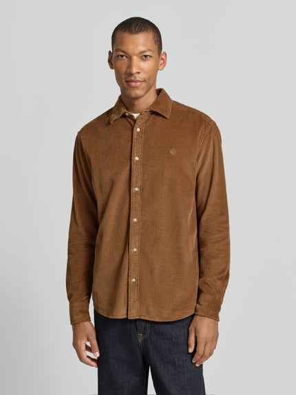 MCNEAL Regular Fit Freizeithemd mit Label-Stitching Taupe 4