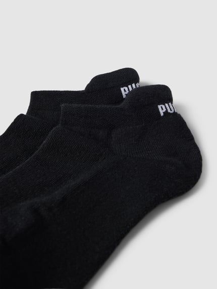 PUMA Krótkie skarpety z detalami z logo w zestawie 2 szt. model ‘Cushioned’ Czarny 2