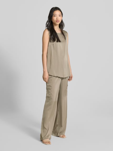 Betty Barclay Wide Leg Cargohose mit Gürtelschlaufen Oliv 1