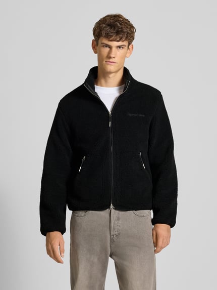 JACK & JONES Teddyjacke mit Label-Stitching Modell 'NORREBRO' Black 4