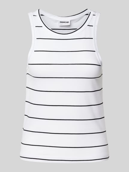 NOISY MAY® Tanktop met streepmotief, model 'MAYA' Zwart - 2