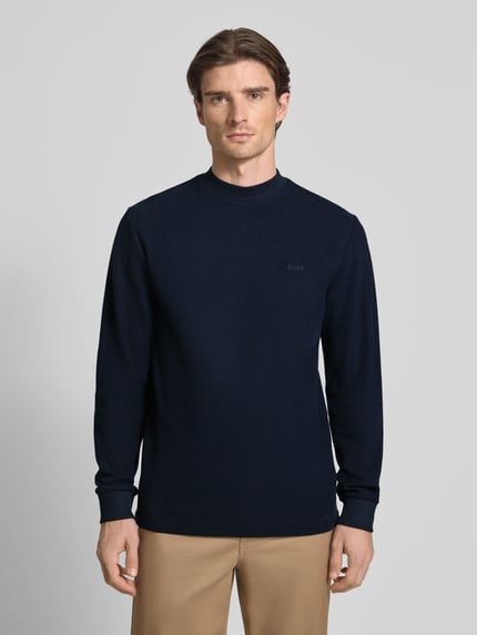 BOSS Orange Regular fit shirt met lange mouwen van puur katoen, model 'EXPLORER' Marineblauw - 4