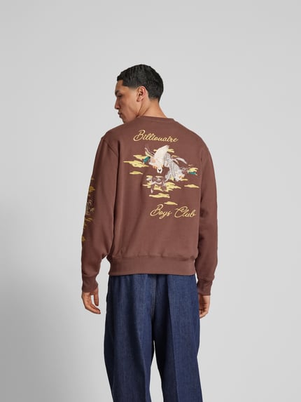 Billionaire Boys Club Sweatshirt mit Label-Stitching Mittelbraun 5