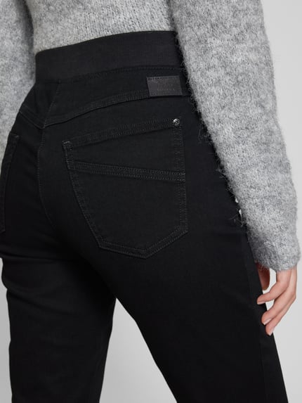 Raphaela By Brax Straight Fit Jeans mit elastischem Bund Black 3