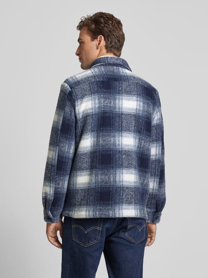 Lindbergh Overhemdjack met wol Blauw - 5