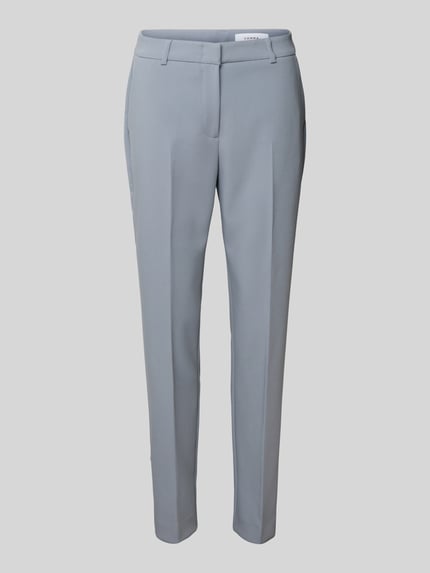 COMMA Spodnie do garnituru o kroju slim fit w kant Szaroniebieski 2