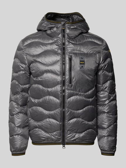 Blauer USA Steppjacke mit Zweiwege-Reißverschluss Modell 'WAVE' Graphit 2