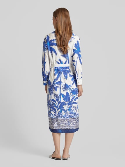 Emily Van den Bergh Midikleid mit durchgehender Knopfleiste Blau 5