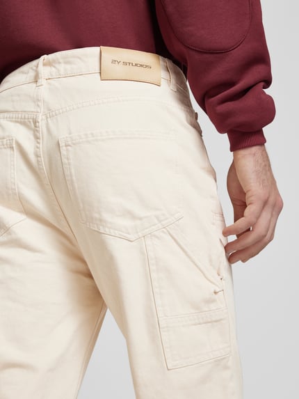 2Y Studios Straight Leg Jeans im 5-Pocket-Design Modell 'HALDOR' Offwhite 3