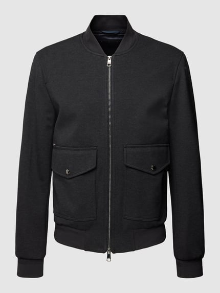 Tommy Hilfiger Bomberjack van viscosemix met klepzakken Marineblauw - 2