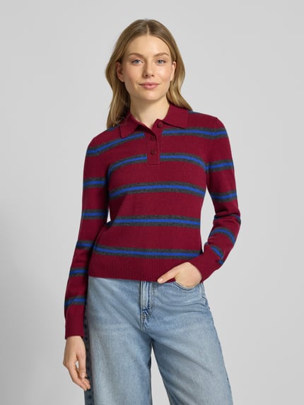 Staud Strickpullover aus reinem Kaschmir Bordeaux 4