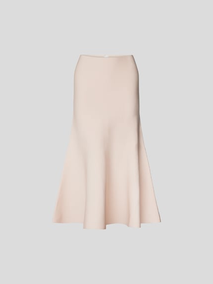 Victoria Beckham Midirok met van viscosemix Abrikoos - 2