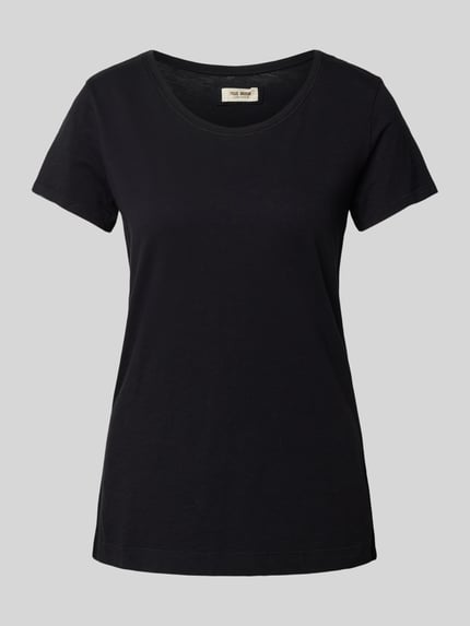MOS MOSH T-shirt met boothals, model 'Arden' BLACK - 2