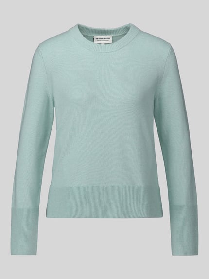 Tom Tailor Pullover aus Kaschmir mit Rippabschlüssen Mint 2