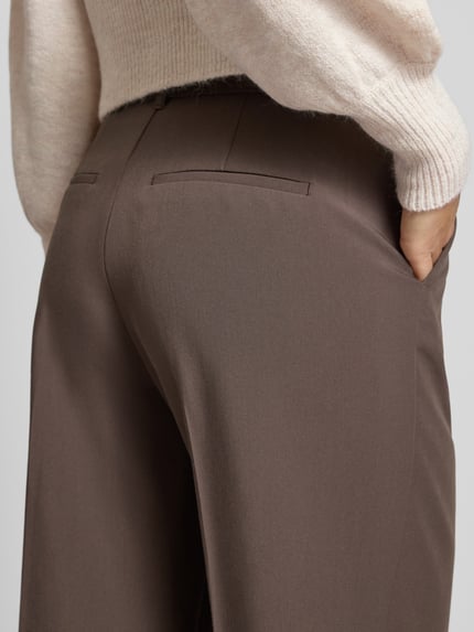 JJXX Wide Fit Stoffhose mit Viskose-Anteil Modell 'Ellis' Dunkelbraun 3