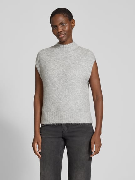 OPUS Strickpullunder Modell 'Pirella' mit Mock Neck Mittelgrau 4