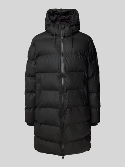 Rains Płaszcz pikowany o kroju regular fit z kapturem model ‘Alter’ Czarny 2