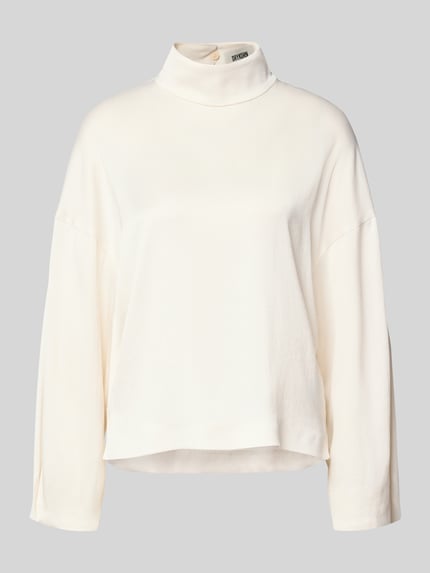 Relaxed Fit Bluse mit Stehkragen Modell 'ALVARA' Shop The Look MANNEQUINE