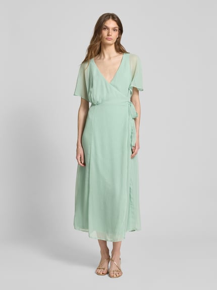 VILA Midikleid in Wickel-Optik Modell 'RILLA' Schilf 4