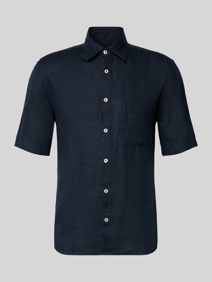 Marc O'Polo regular fit vrijetijdsoverhemd van puur linnen Donkerblauw - 2