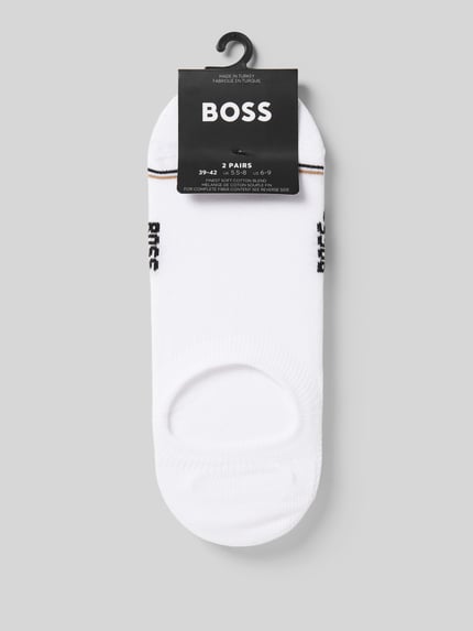 BOSS Sneakersokken met labeldetail in een set van 2 paar, model 'Iconic' Wit - 3