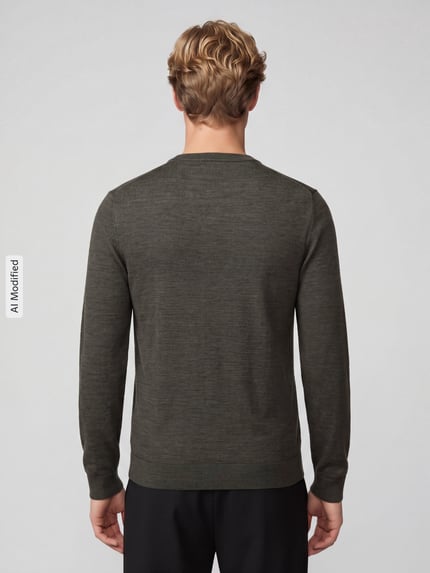 Selected Regular Fit Pullover aus reiner Wolle Modell 'TRAY' Dunkelgruen 5