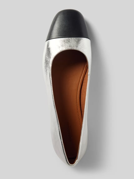 Vagabond Ballerina's met gestructureerde zool, model 'JOLIN' Zilver - 3