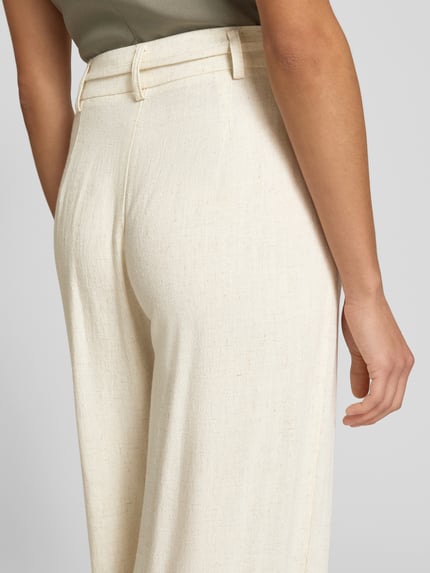 Moves Broek van een mix van viscose en linnen, model 'Andriana' Beige - 3