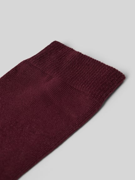 Productfoto, Sokken met label-opdruk model 'FAMILY' van Falke, dames sok van katoenmix met stretch, geribbelde boorden, detailopname