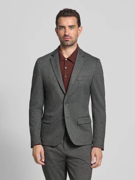 Antony Morato Marynarka do garnituru o kroju slim fit z dodatkiem wiskozy model ‘Ashe’ Ciemnoszary melanż 4