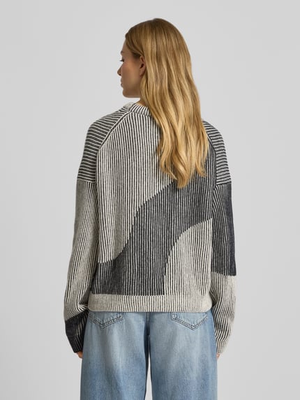 ARMEDANGELS Loose fit gebreide pullover van een mix van wol en katoen, model 'MAYRAA VANISE' Zwart - 5
